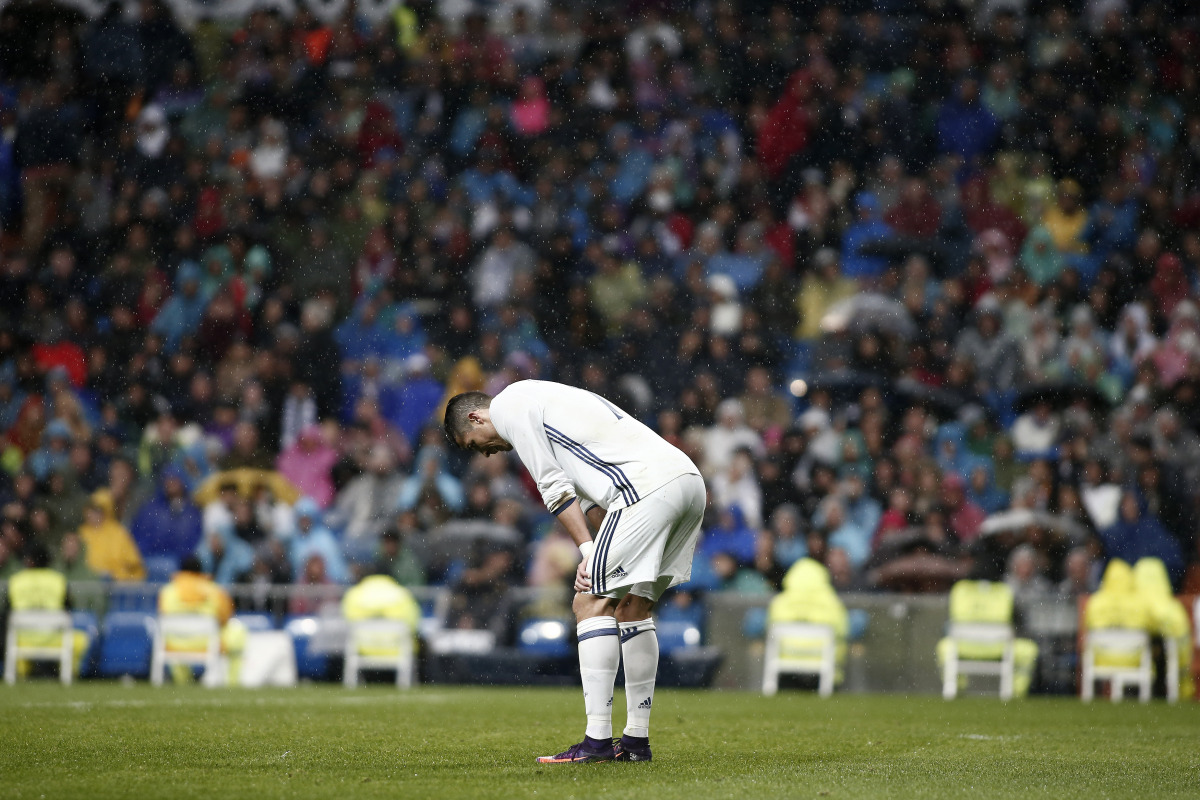 Cristiano Ronaldo (7) of Real Madrid is seen during the La Liga soccer match between Real Madrid CF vs Athletic Bilbao at the Santiago Bernabeu Stadium in Madrid, Spain on October 23, 2016. (Burak Akbulut - Anadolu Agency)