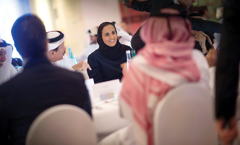 H E Sheikha Al Mayassa bint Hamad bin Khalifa Al Thani, Chairperson of Qatar Museums, at the gala dinner.