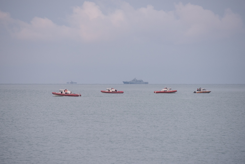 SOCHI, RUSSIA - DECEMBER 26 : Search operation continue near the Black Sea coast on December 26, 2016 where a Tu-154 plane of the Russian Ministry of Defense crashed near Sochi. A Tupolev Tu-154 plane of the Russian Defense Ministry with 92 people on boar