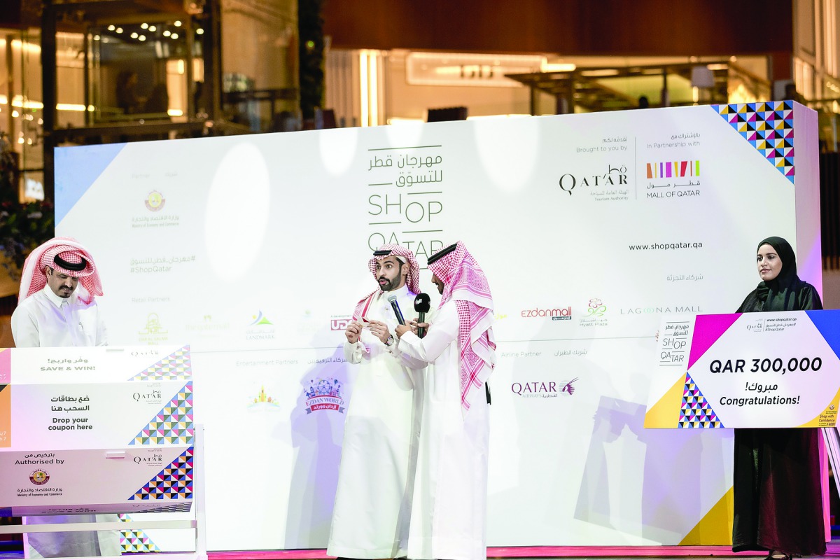 The first weekly raffle draw of Shop Qatar festival held at Mall of Qatar on Thursday night.