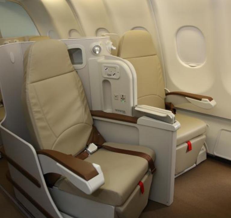 Business Class seats on the A330. 