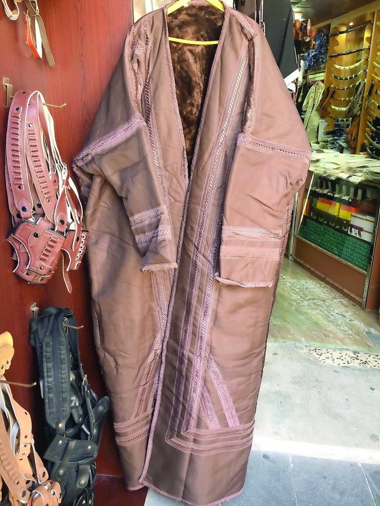 Farwa jacket displayed at one of the stores in Doha.