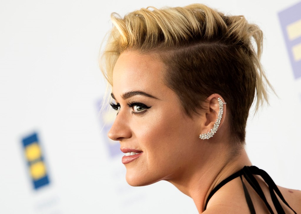 (FILES) This file photo taken on March 18, 2017 shows singer Katy Perry arriving at The Human Rights Campaign (HRC) Los Angeles Gala in Los Angeles, California. AFP / VALERIE MACON