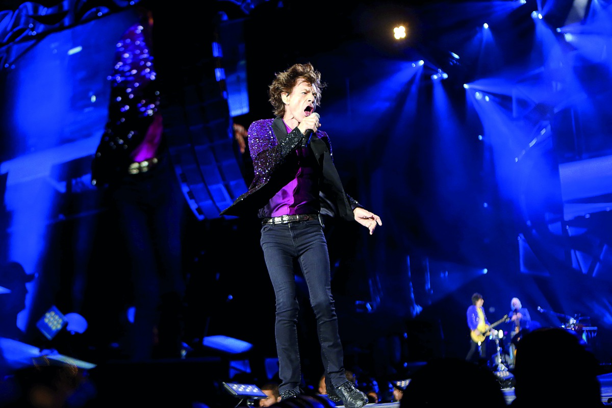 The Rolling Stones singer Mick Jagger opens their North American “Zip Code” tour in San Diego, California, yesterday.
