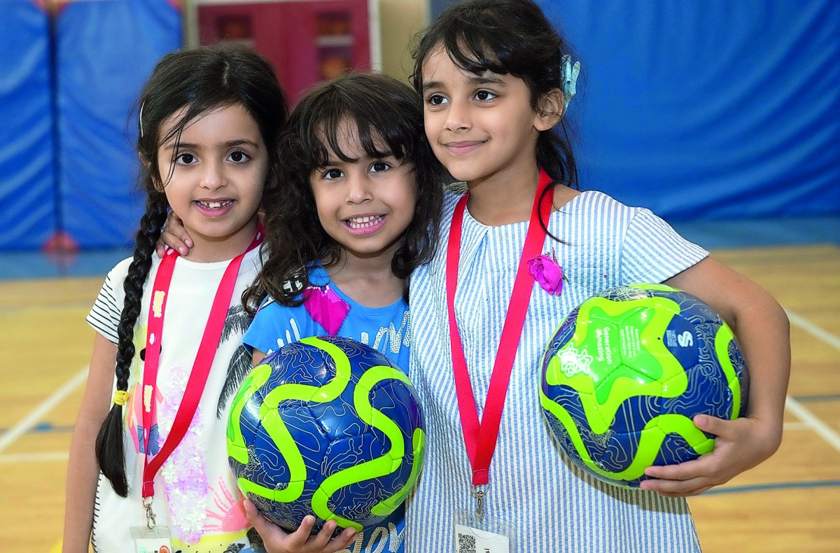 Children enjoying an activity at Qatar Foundation’s Education City Summer Camp.
