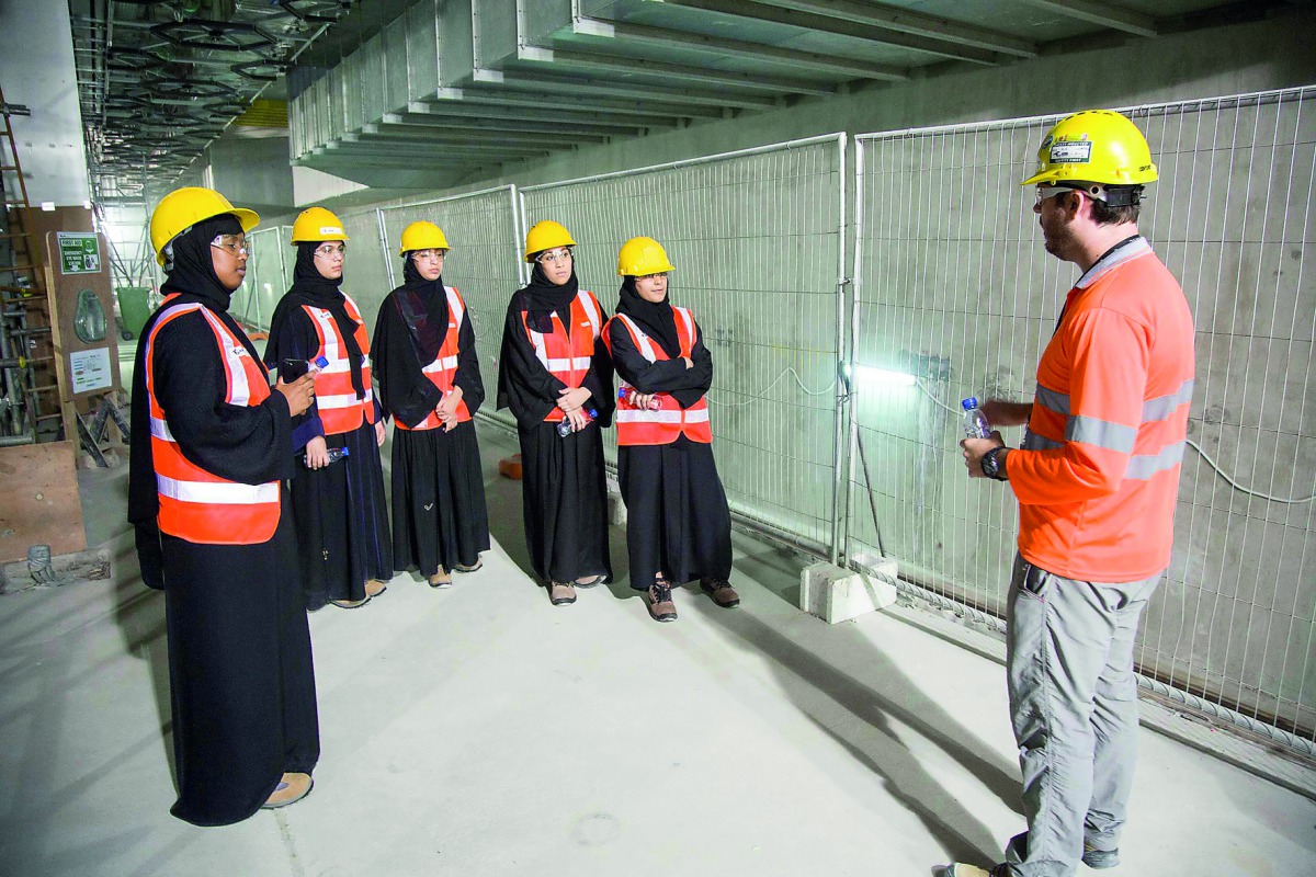 QYH members during a visit to Doha Metro Project. 