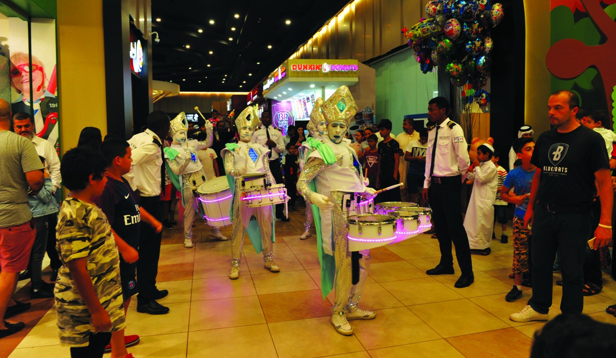 Magic show at the Eid Al Adha celebrations at Hyatt Plaza yesterday. Pics by Kammutty VP / The Peninsula