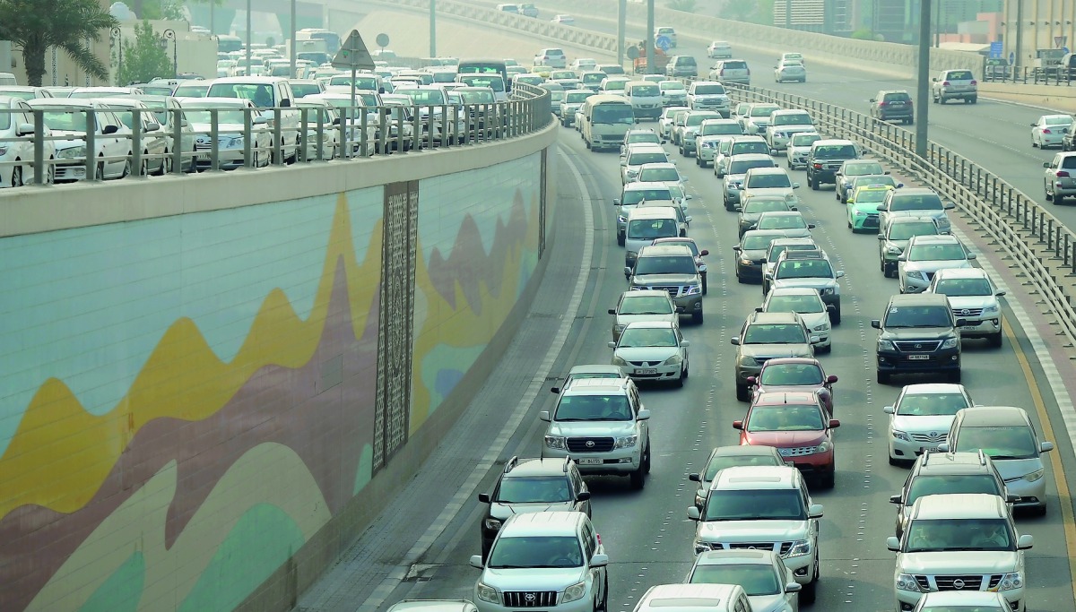 The main roads witnessed heavy traffic during morning hours. Pics: Abdul Basit / The Peninsula