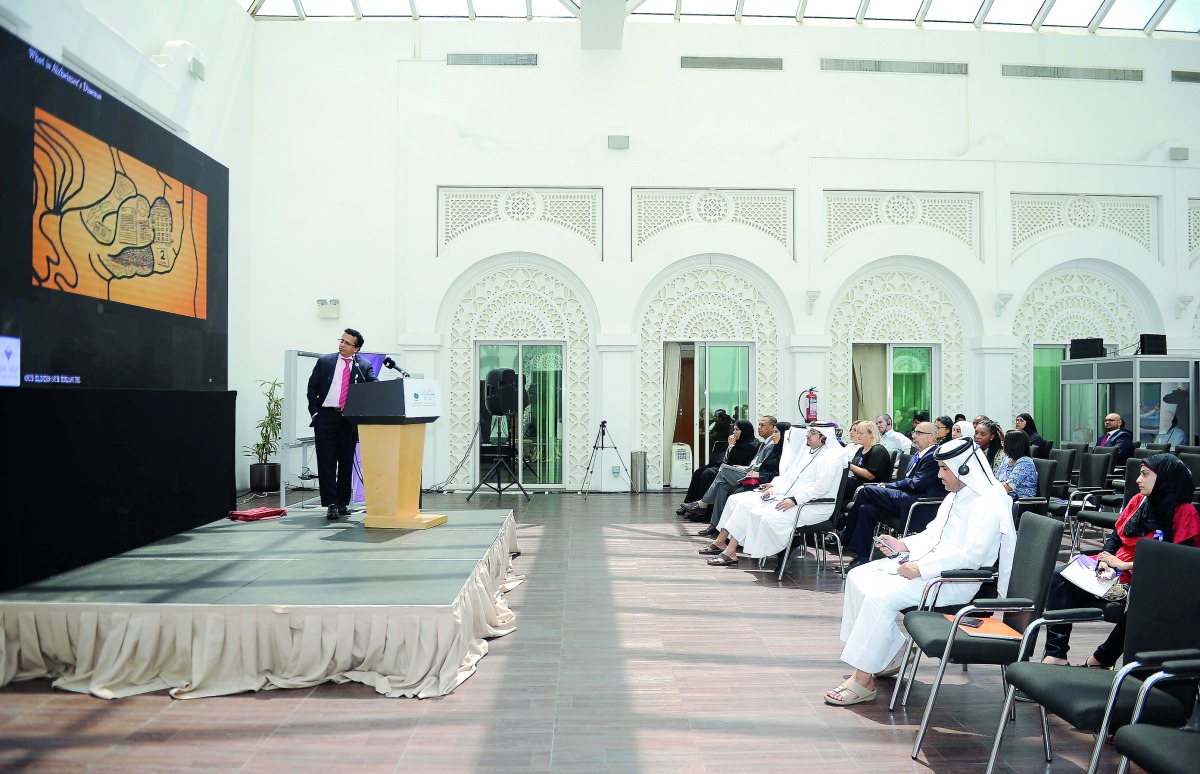 Dr Mani Chandran, a Consultant Geriatric Psychiatrist at HMC, speaking during a public event. 