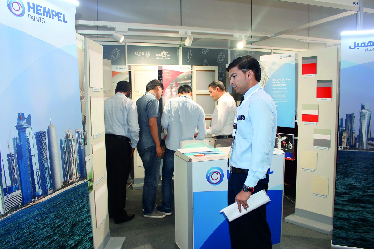 A visitor looks at a display at the 3rd edition of Buy Local Product Exhibition. 