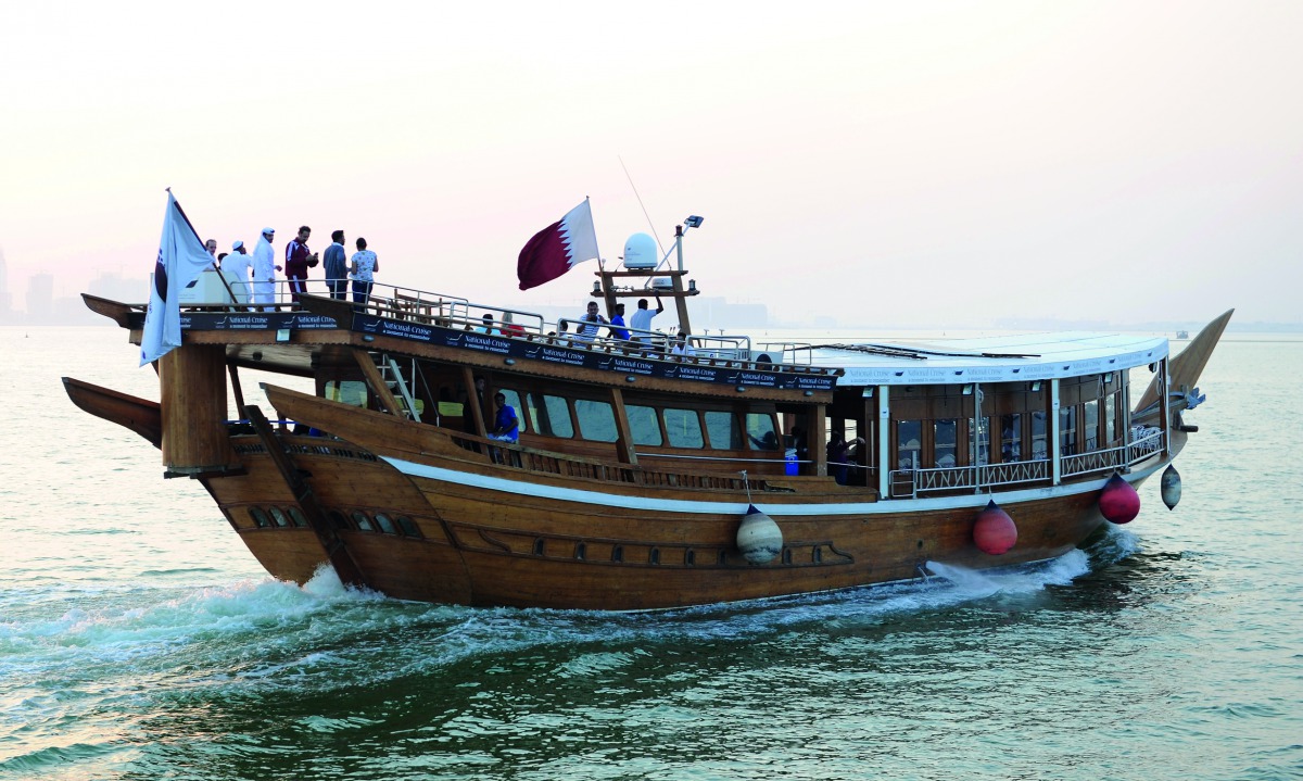 International delegates to the World Tourism Day 2017 celebrations with Qatari officials on board a traditional Arabian Dhow as part of the series of tours organised by Qatar Tourism Authority. 
Pic: Salim Matramkot / The Peninsula
