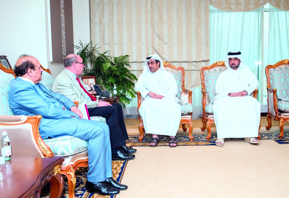 Members of the British Parliamentary Inquiry Committee investigating the the siege imposed on the State of Qatar, Grahame Morris and Lord Qurban Hussain, meeting with National Human Rights Committee (NHRC) Chairman Dr Ali bin Sumaikh Al Marri in Doha, yes