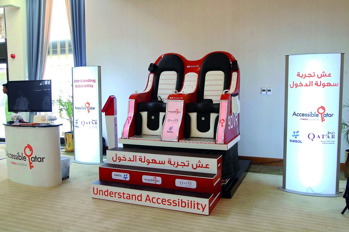 The 9-D VR chairs that will be placed in various event premises to help people understand accessibilty challenges.