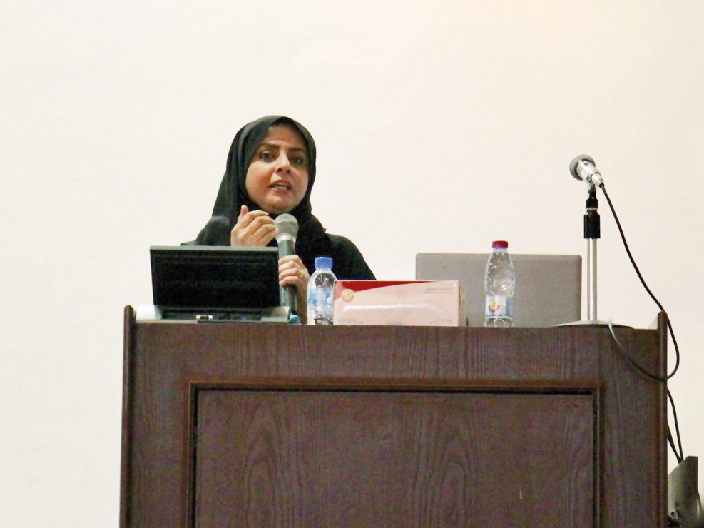 Fawzia Al Khater, Assistant Under-Secretary for Educational Affairs at the Ministry of Education and Higher Education, during the training workshop.