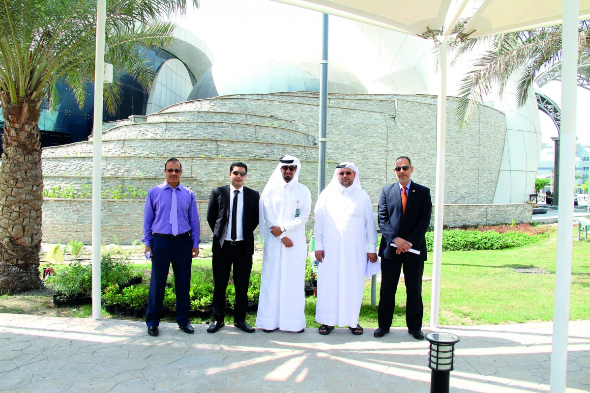 Kahramaa officials during the launch of the third phase of Tarsheed22 (T22) project at 
