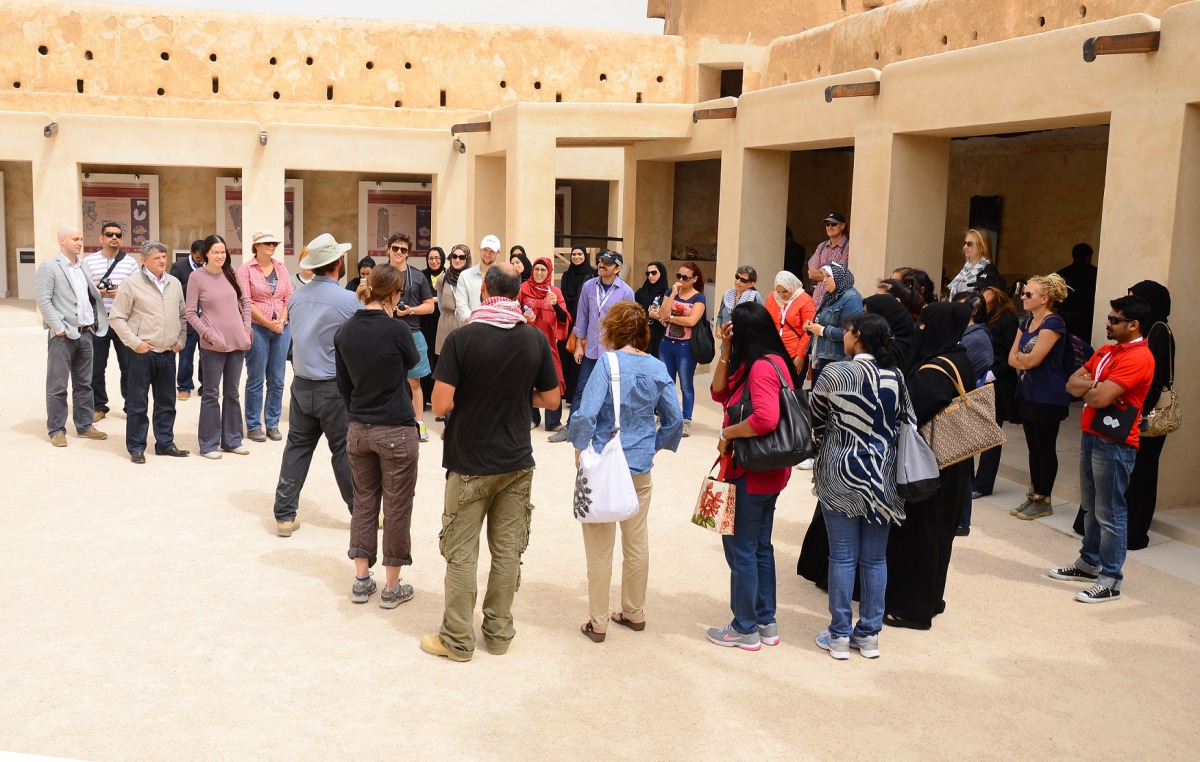 Participants during a programme of Qatar Museums. 