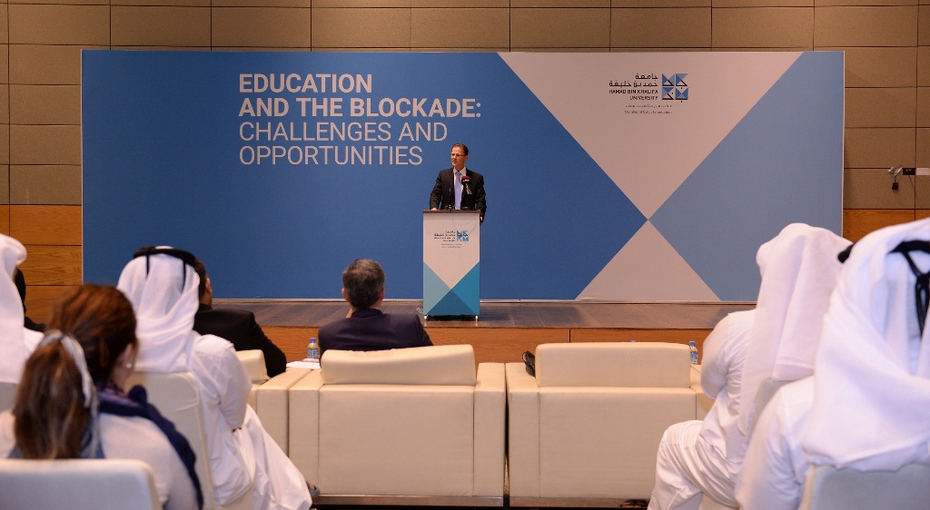 Daniel J Martin, president of Seattle Pacific University, delivering the lecture.