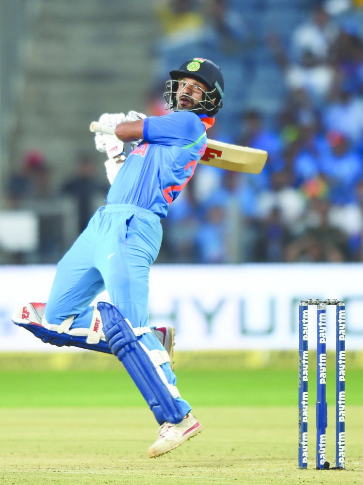 India's Shikhar Dhawan plays a shot. Reuters/Amit Dave