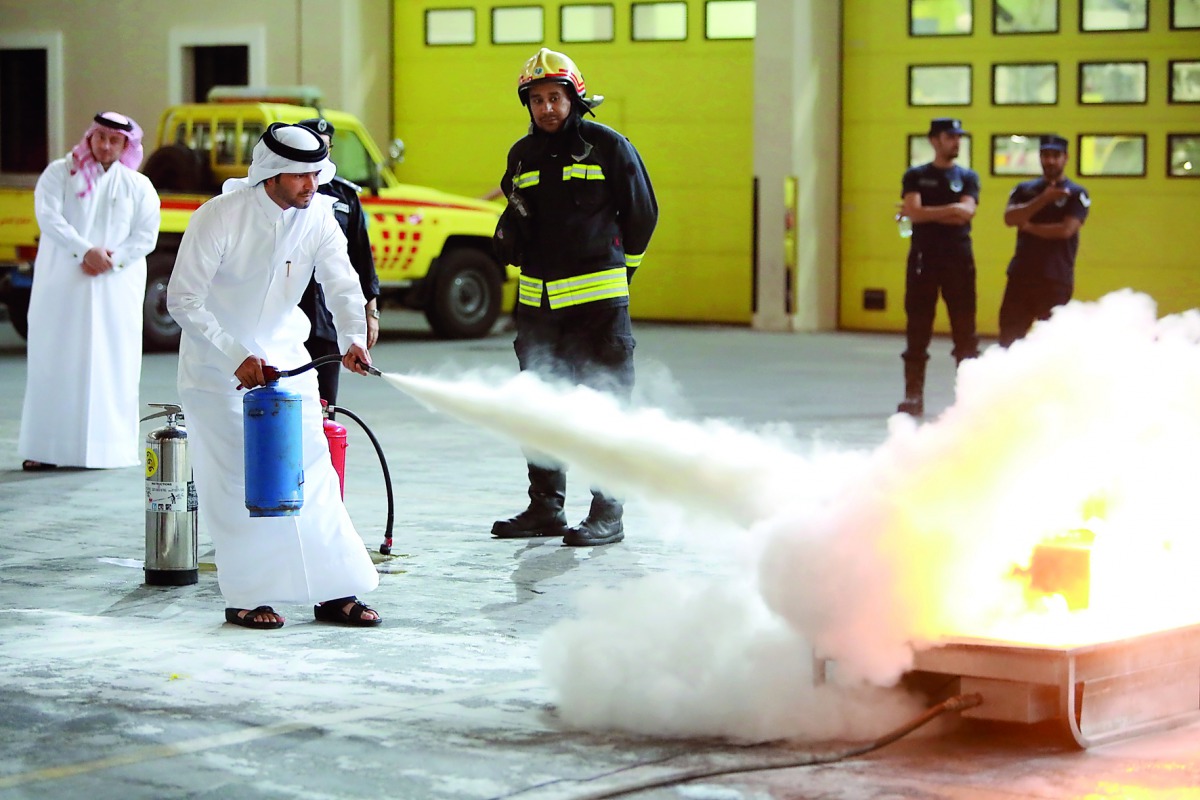 Officials taking part in the training programme in order to develop their skills and performance for the National Day celebrations. 