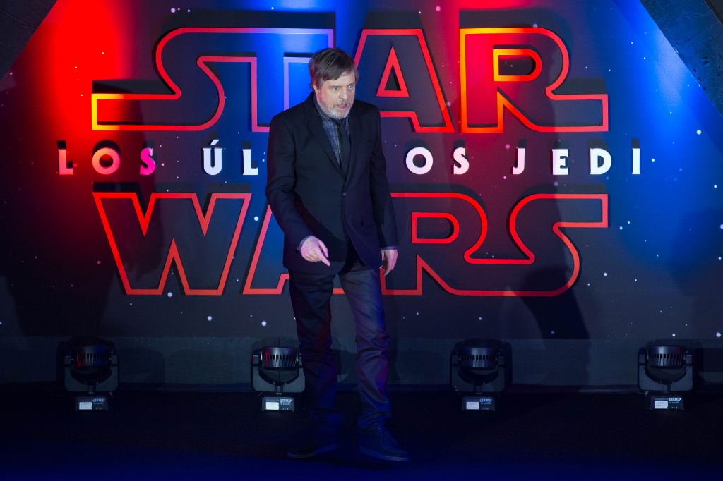 MEXICO CITY: American actor Mark Hamill attends the 'Star Wars: The Last Jedi' premiere at Oasis shopping mall in Mexico City, Mexico on November 20, 2017. (Daniel Cardenas - Anadolu Agency)
