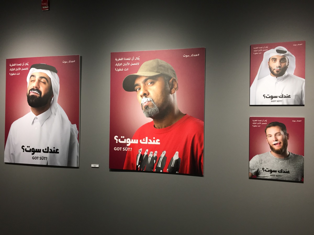 Visitors view some of the works on show at LeBlockade multimedia exhibition which opened yesterday at Katara Building 19 Gallery 2 as part of Ajyal Youth Film Festival 2017.    Pic: Raynald C Rivera / The Peninsula