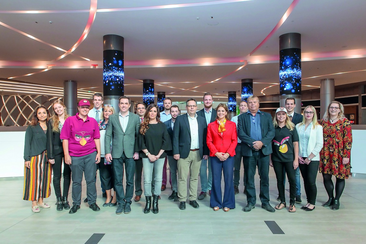 The Netherlands Ambassador Dr Bahia Tahzib-Lie with officials and staff of Trimoo Parks. 