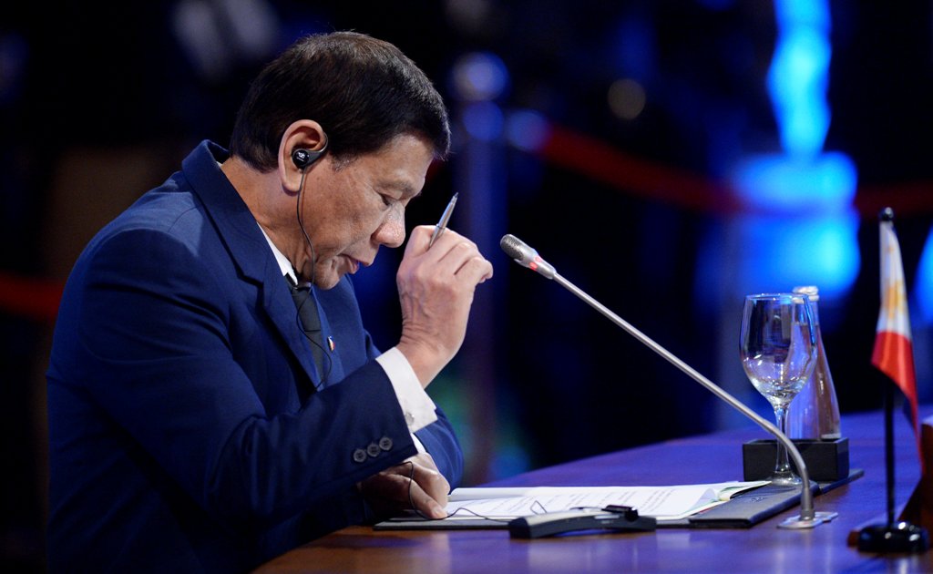 A file photo of Philippine President Rodrigo Duterte.