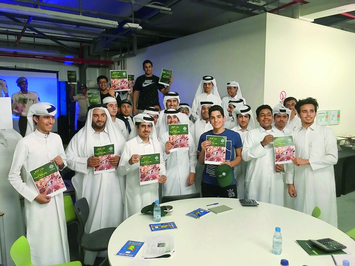 Students and officials during the launch of the programme.