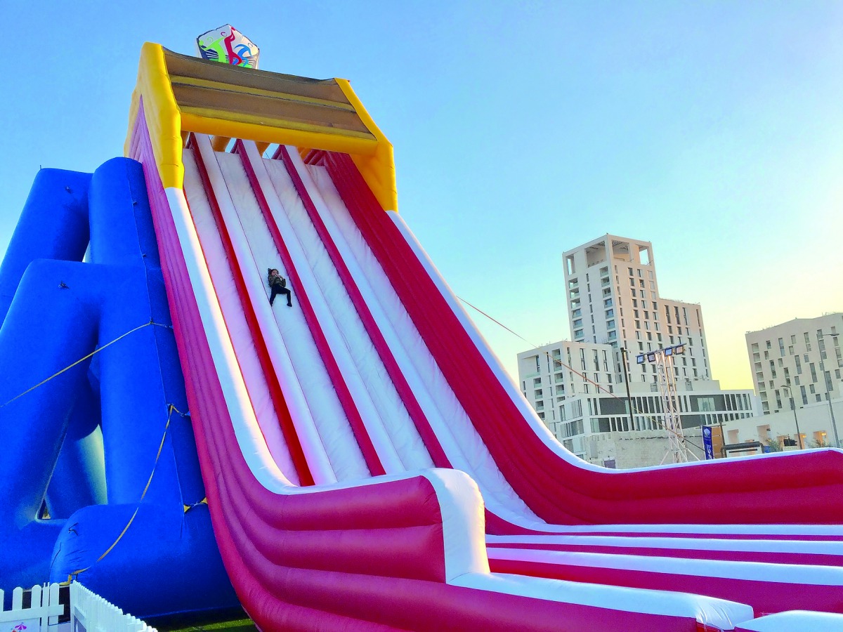 One of the rides at the Spring Festival in Souq Waqif.