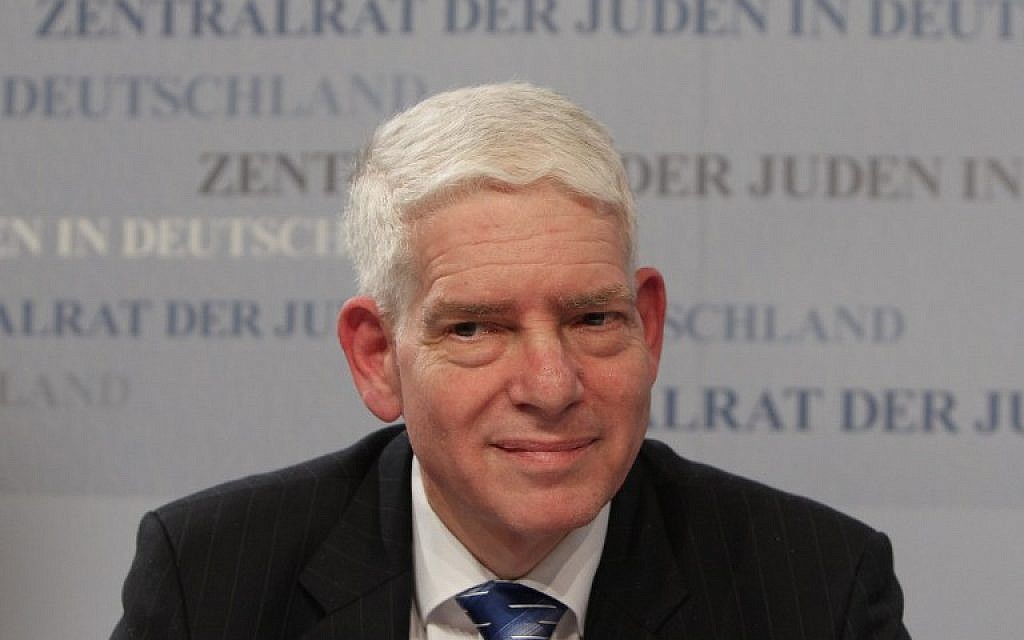 Josef Schuster, President of the Central Council of Jews in Germany, attends a press conference following his election in Frankfurt am Main, central Germany, on November 30, 2014. (AFP/Daniel Roland)