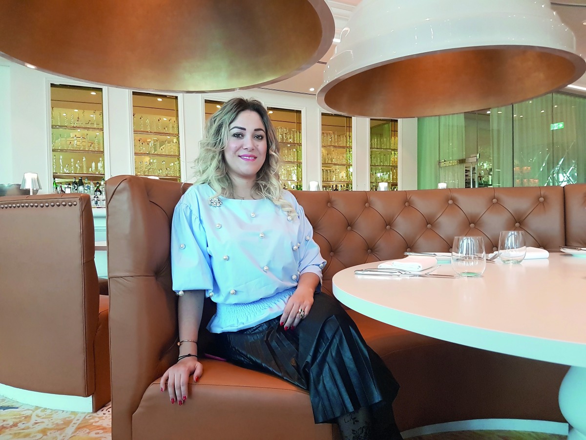 Renowned Moroccan fashion designer Meriam Belkhayat at a media event at Mondrian Doha.