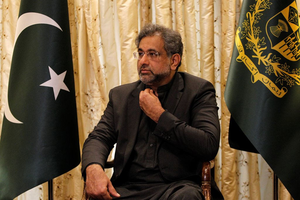 Pakistani Prime Minister Shahid Khaqan Abbasi speaks during an interview with Reuters in Islamabad, Pakistan January 22, 2018. REUTERS/Caren Firouz
