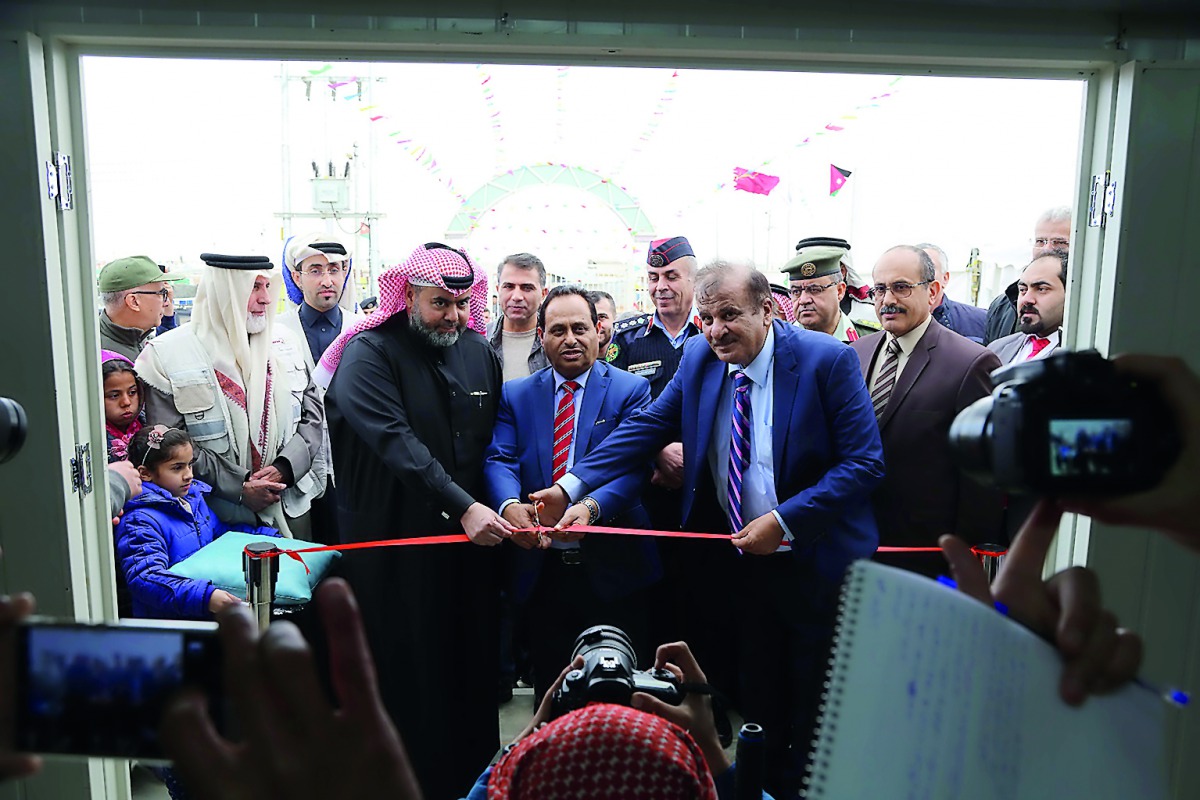 Qatar Charity Chief Executive Officer Yousef bin Ahmed Al Kuwari, along with other officials, inaugurating Qatar Comprehensive Medical Center in Zaatari camp in Jordan.