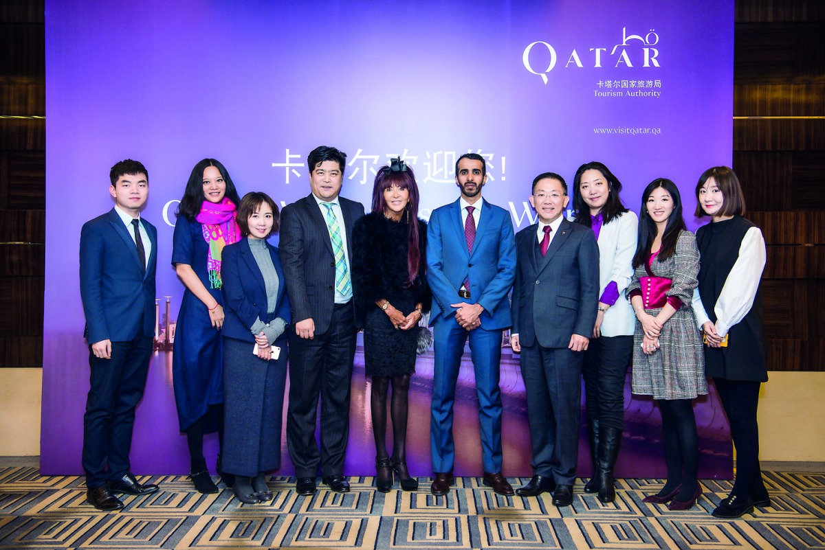 Representatives of QTA and Qatar Airways during the campaign.