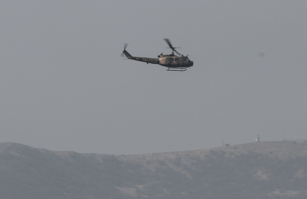 Turkish Armed Forces' military helicopter is seen within the 'Operation Olive Branch' launched in Syria's Afrin, on February 09, 2018 over Hatay, Turkey. Turkey launched Operation Olive Branch on January 20 in Syria’s northwestern Afrin region; the aim of