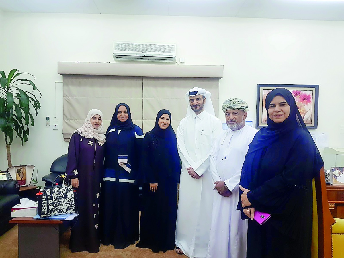 The Omani delegation during their visit to Qatar.