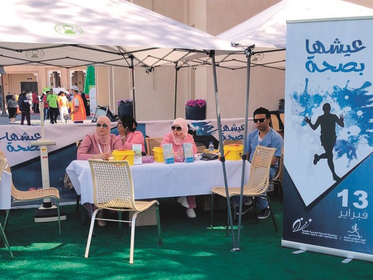 Primary Health Care Corporation (PHCC) booth at Katara educated people on healthy living as well as provided health checks and consultation. 
