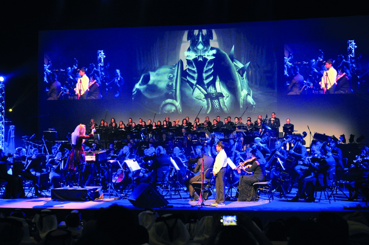 Video Games Live Concert playing popular video games music held at the QNCC yesterday. Pic: Baher Amin / The Peninsula