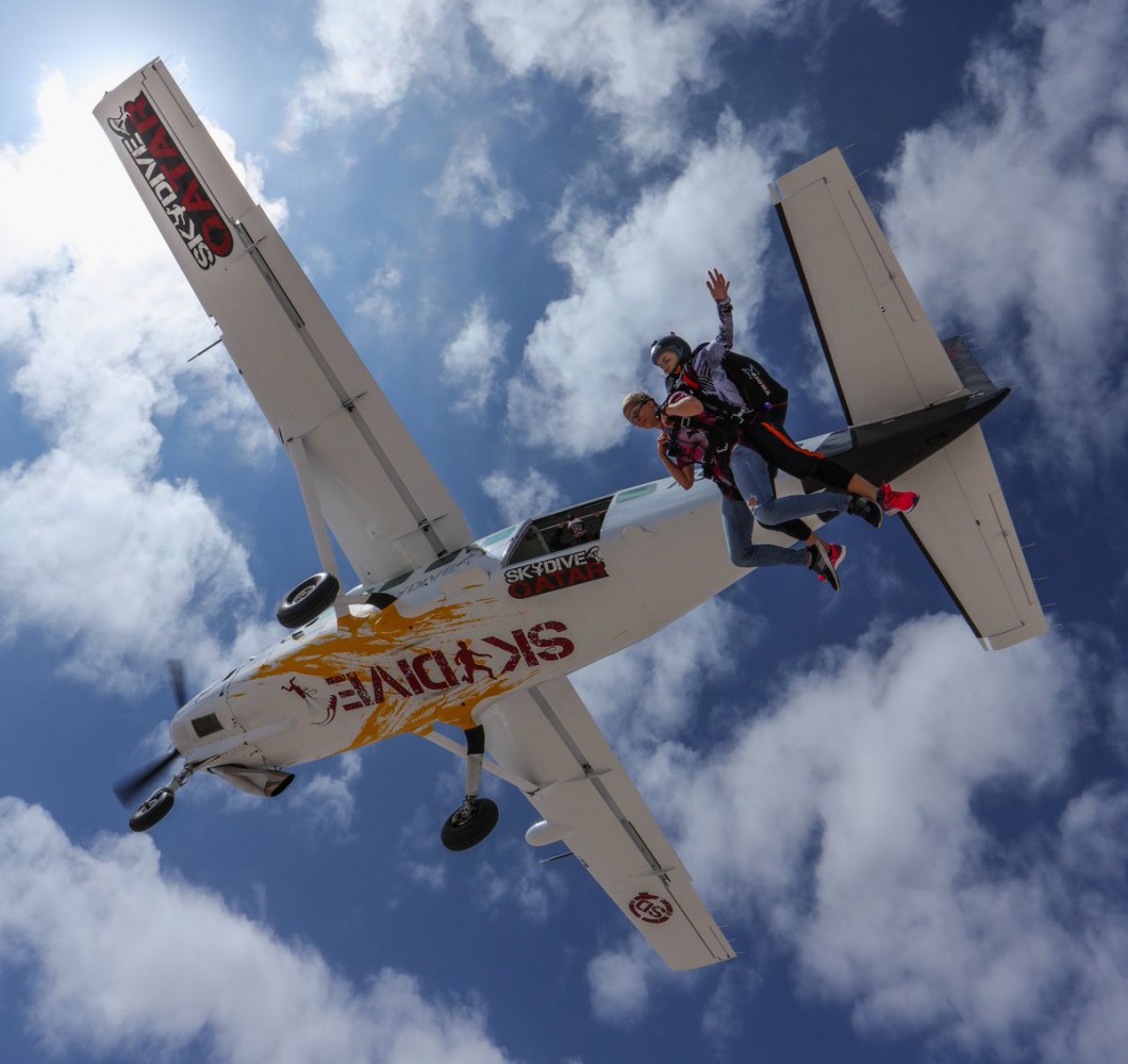 Image shared by the SkyDive Qatar on their twitter page. 