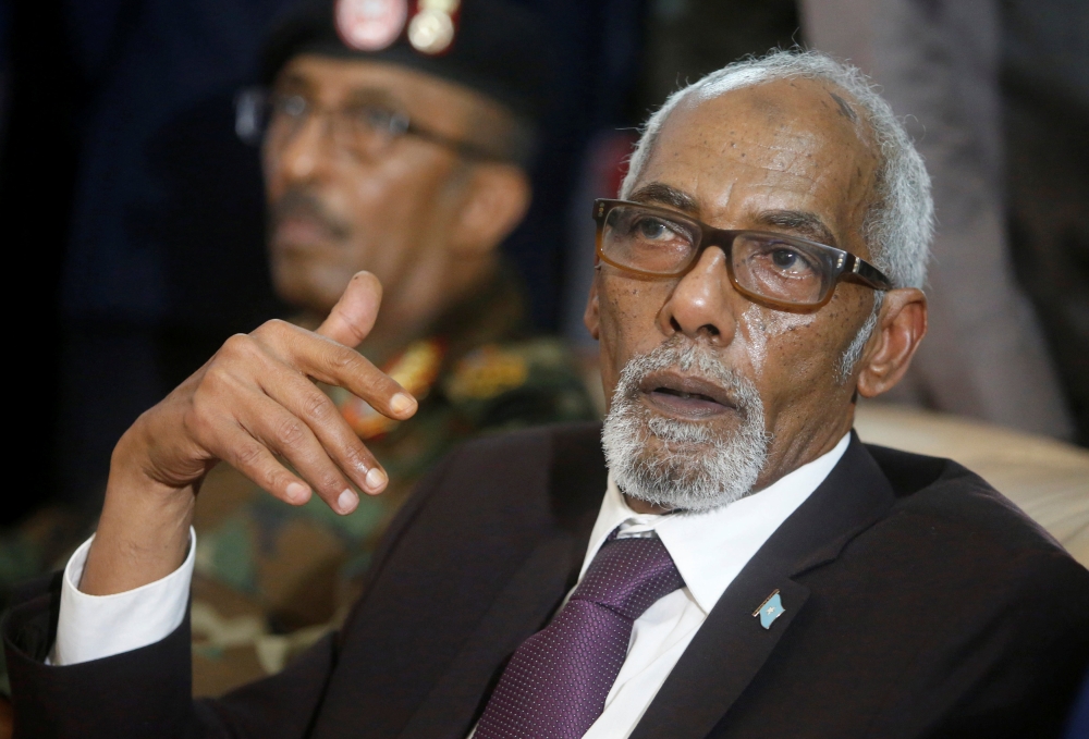 The speaker of Somalia's parliament, Mohamed Sheikh Osman Jawari, attends his election process in Mogadishu, Somalia, January 11, 2017. Picture taken January 11, 2017. REUTERS/Feisal Omar