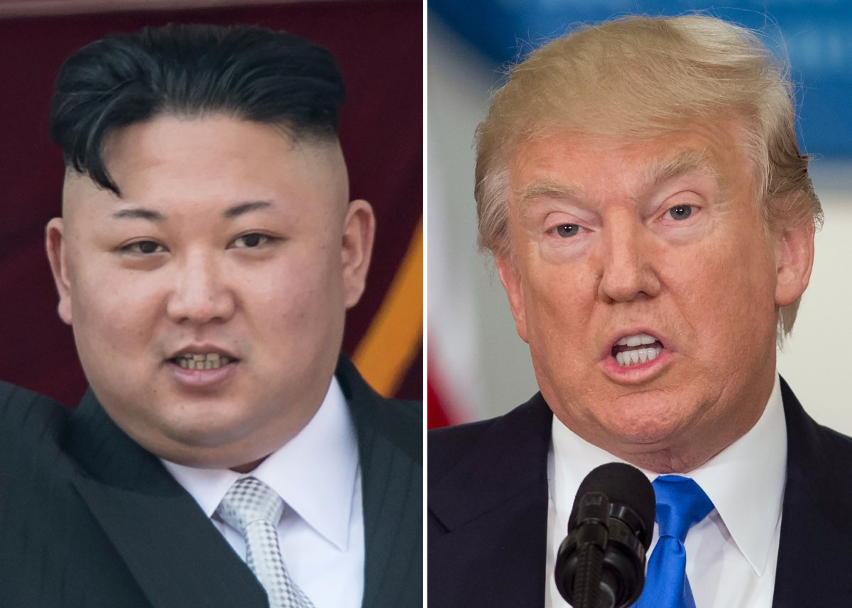 North Korean leader Kim Jong-Un and US President Donald Trump AFP Saul Loeb Ed Jones