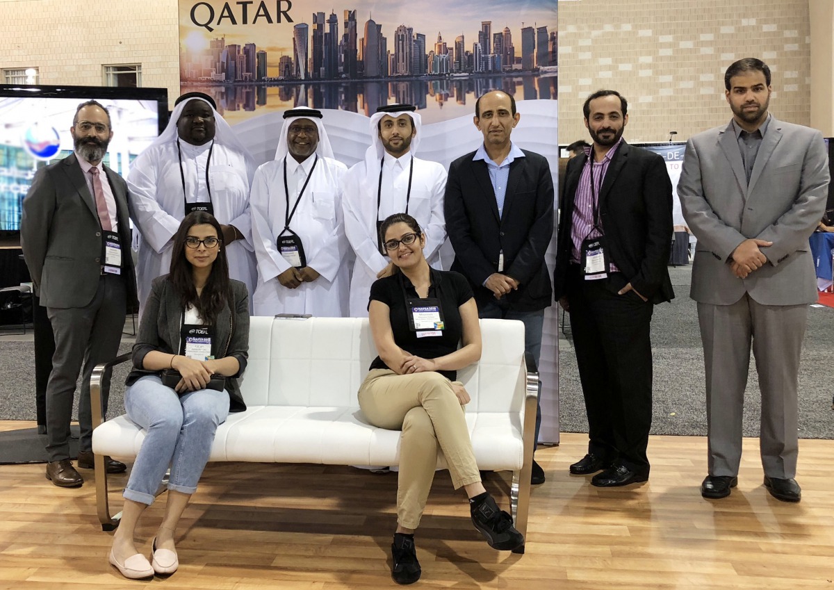 The delegates of HBKU and QU at a dedicated pavilion of Qatar during the NAFSA Annual Conference and Expo in Philadelphia. 