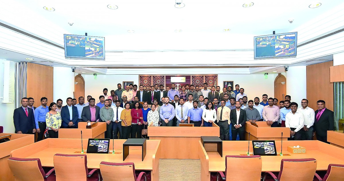 The members of the delegation from Sri Lankan Surveyors Association during the visit at QICDRC headquarters. 