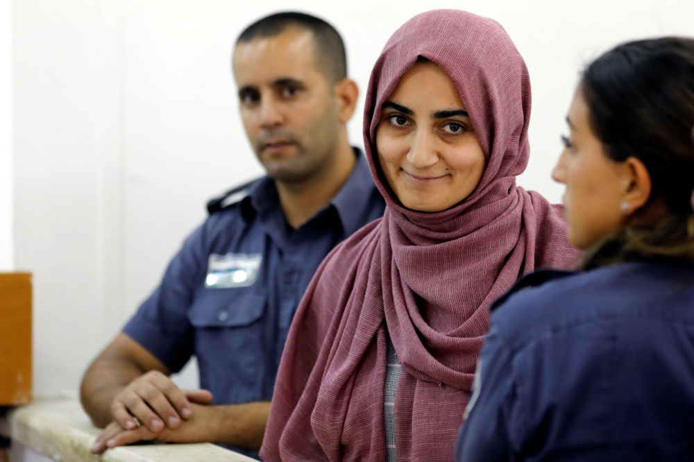 Turkish citizen, Ebru Ozkan, who was arrested at an Israeli airport last month, being brought to an Israeli military court near Migdal, Israel July 8, 2018 Reuters/Nir Elias