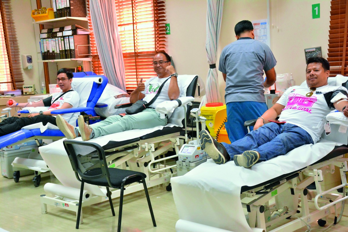 The participants at the Iglesia Ni Cristo Qatar blood donation event.