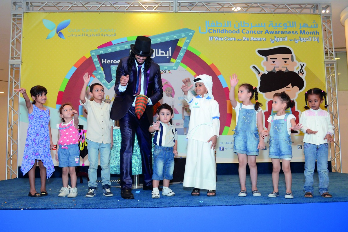 The participants at the campaign to create awareness about childhood cancers. 