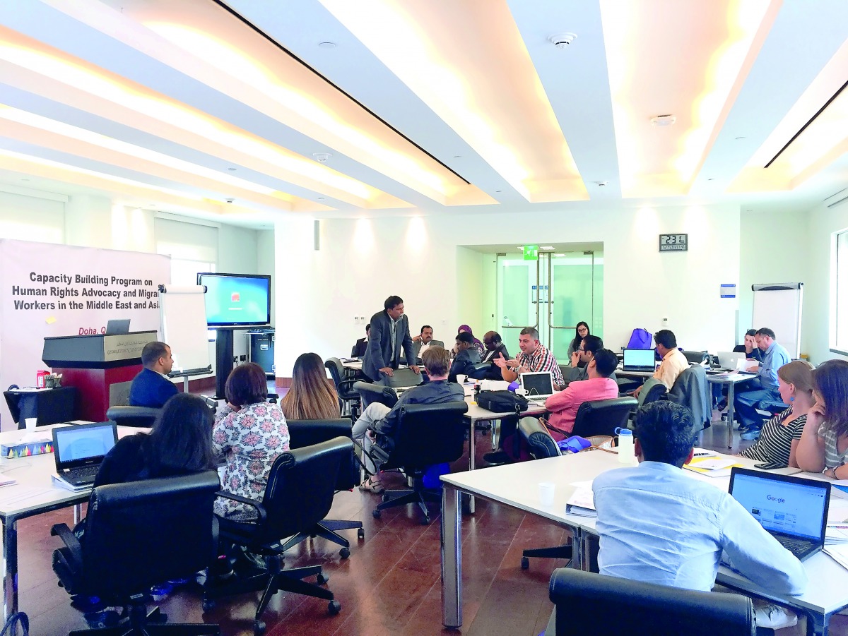 A workshop in progress during the last program.