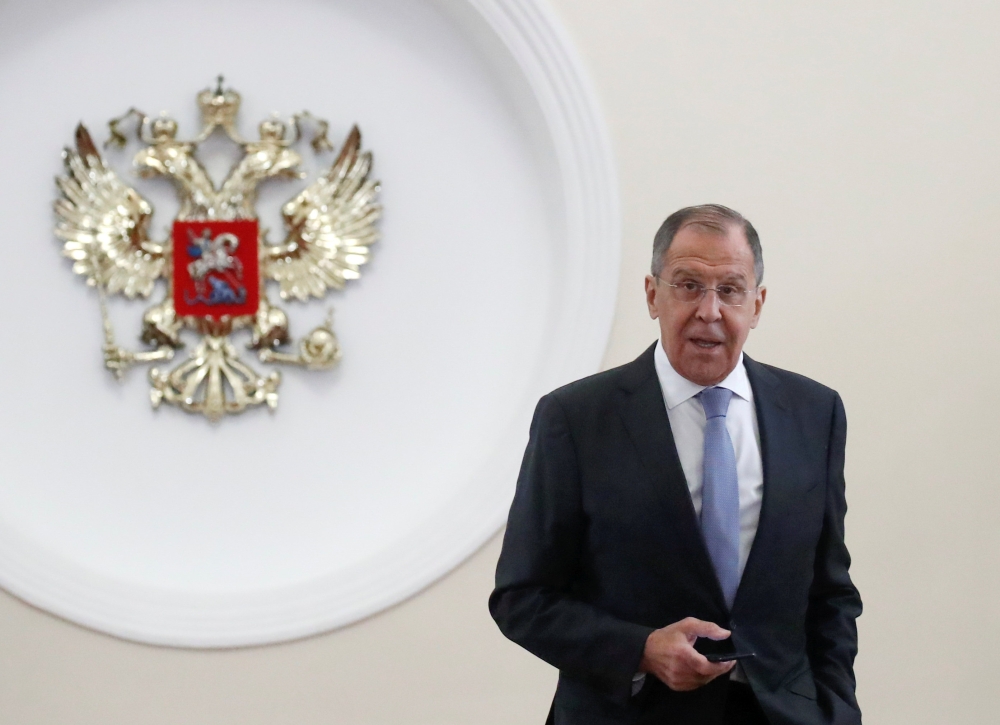 Russia's Foreign Minister Sergei Lavrov . REUTERS/Maxim Shemetov
