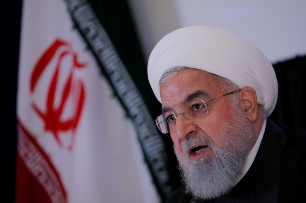 FILE PHOTO: Iran's President Hassan Rouhani. REUTERS/Brendan Mcdermid
