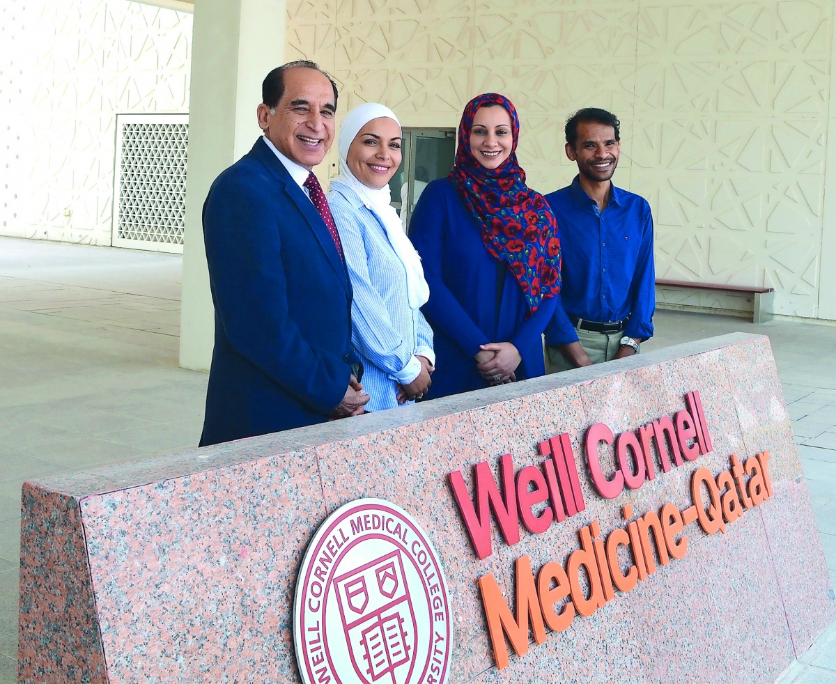 From left: Dr Ravinder Mamtani, Dr Karima Chaabna, Dr Sohaila Cheema and Dr Amit Abraham. 
